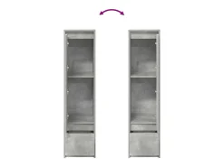 Aparador alto gris hormigón 29,5x34x119,5 cm madera ingeniería