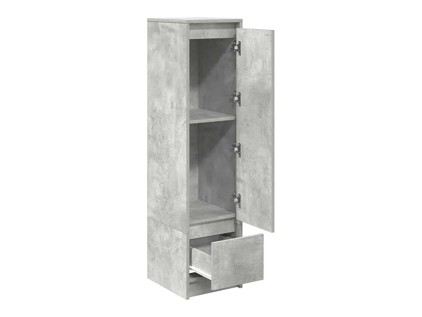 Aparador alto gris hormigón 29,5x34x119,5 cm madera ingeniería