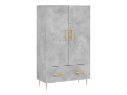 Aparador alto gris hormigón 69,5x31x115 cm madera de ingeniería