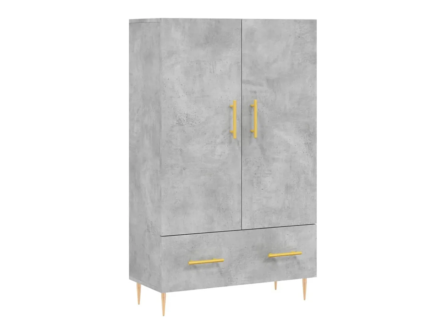 Aparador alto gris hormigón 69,5x31x115 cm madera de ingeniería