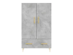 Aparador alto gris hormigón 69,5x31x115 cm madera de ingeniería