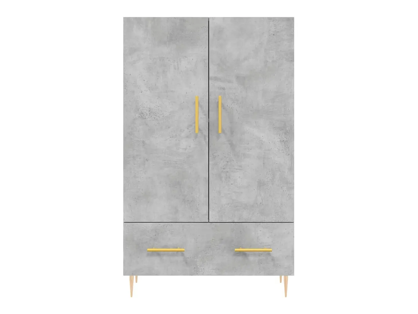 Aparador alto gris hormigón 69,5x31x115 cm madera de ingeniería