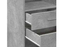 Aparador alto gris hormigón 50x42,5x124 cm madera de ingeniería