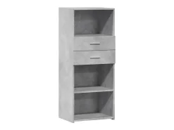 Aparador alto gris hormigón 50x42,5x124 cm madera de ingeniería