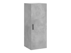 Aparador alto Gris hormigón 34,5x34x180 cm Madera de ingeniería