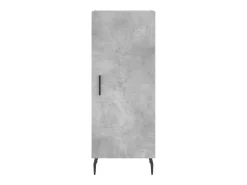 Aparador alto Gris hormigón 34,5x34x180 cm Madera de ingeniería