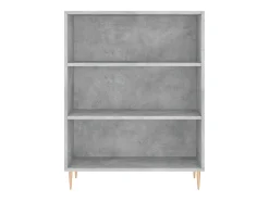 Aparador alto Gris hormigón 69,5x34x180 cm Madera de ingeniería