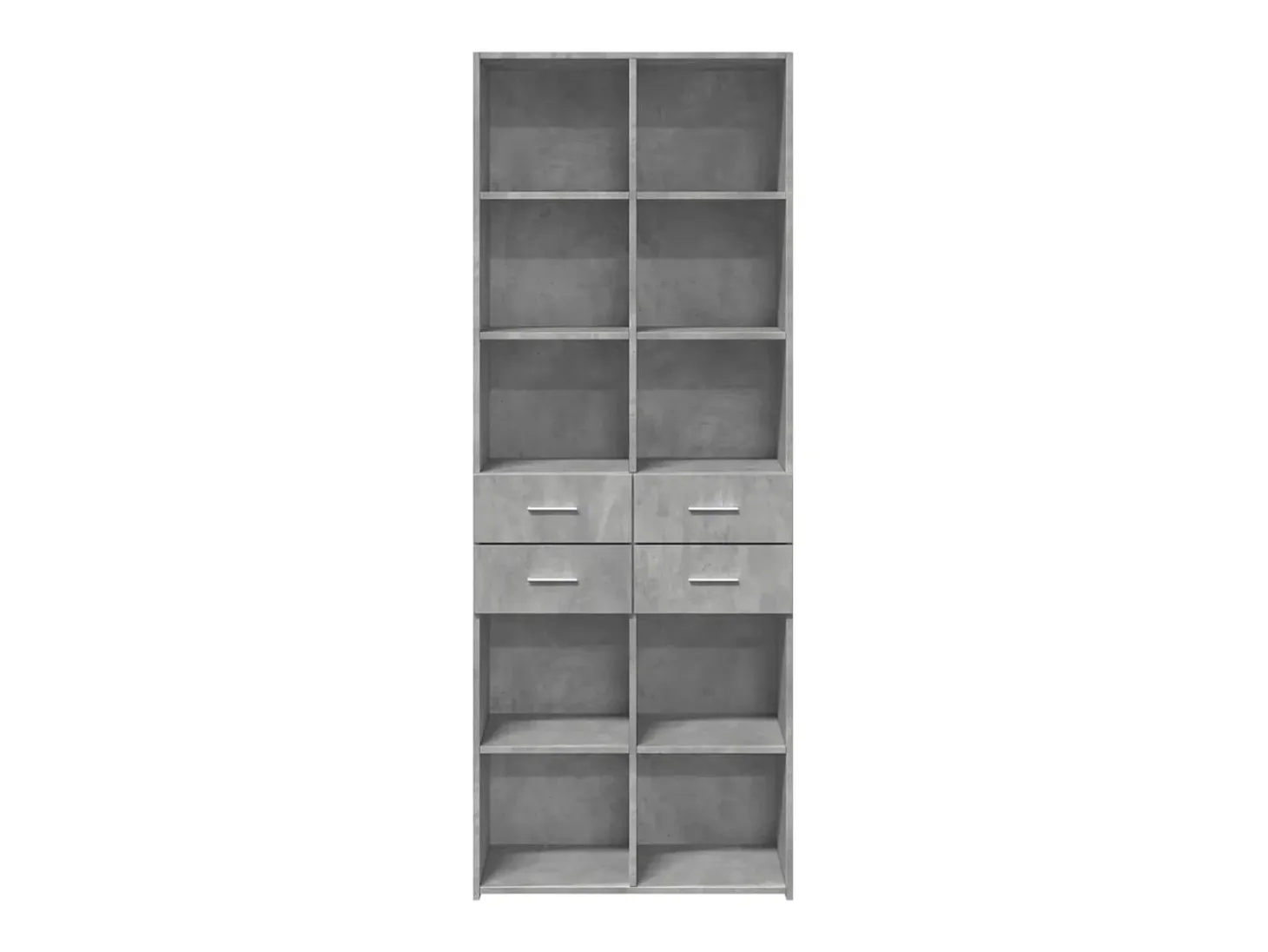 Aparador alto gris hormigón 70x42,5x185 cm madera de ingeniería