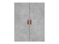 Aparador alto Gris hormigón 69,5x34x180 cm Madera de ingeniería
