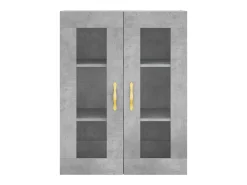 Aparador alto Gris hormigón 69,5x34x180 cm Madera de ingeniería
