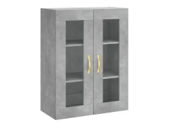 Aparador alto Gris hormigón 69,5x34x180 cm Madera de ingeniería