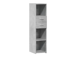 Aparador alto gris hormigón 30x42,5x124 cm madera de ingeniería