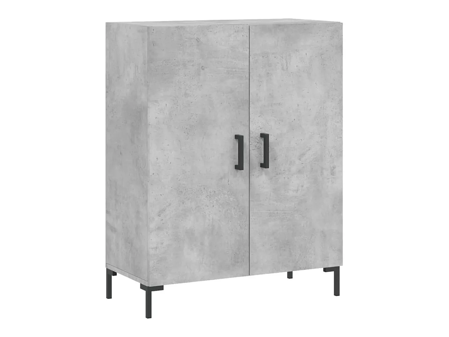 Aparador alto Gris hormigón 69,5x34x180 cm Madera de ingeniería