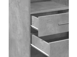 Aparador alto gris hormigón 40x42,5x124 cm madera de ingeniería