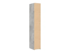 Aparador alto gris hormigón 30x42,5x185 cm madera de ingeniería