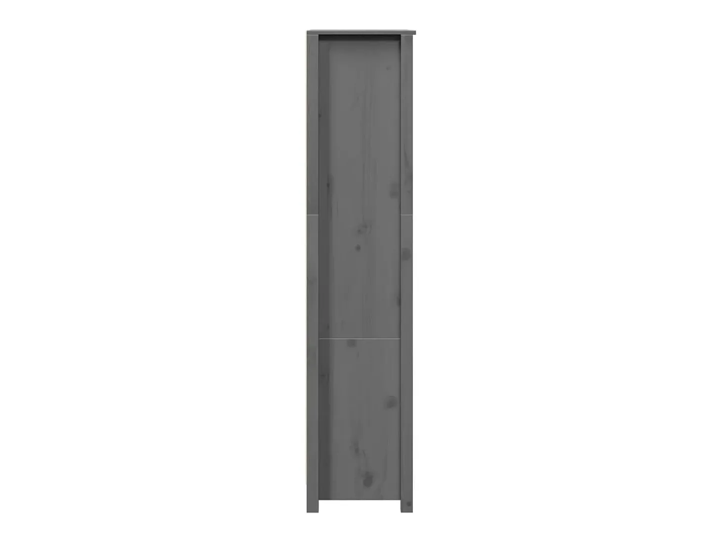 Aparador alto Gris 80x35x154 cm Madera maciza de pino