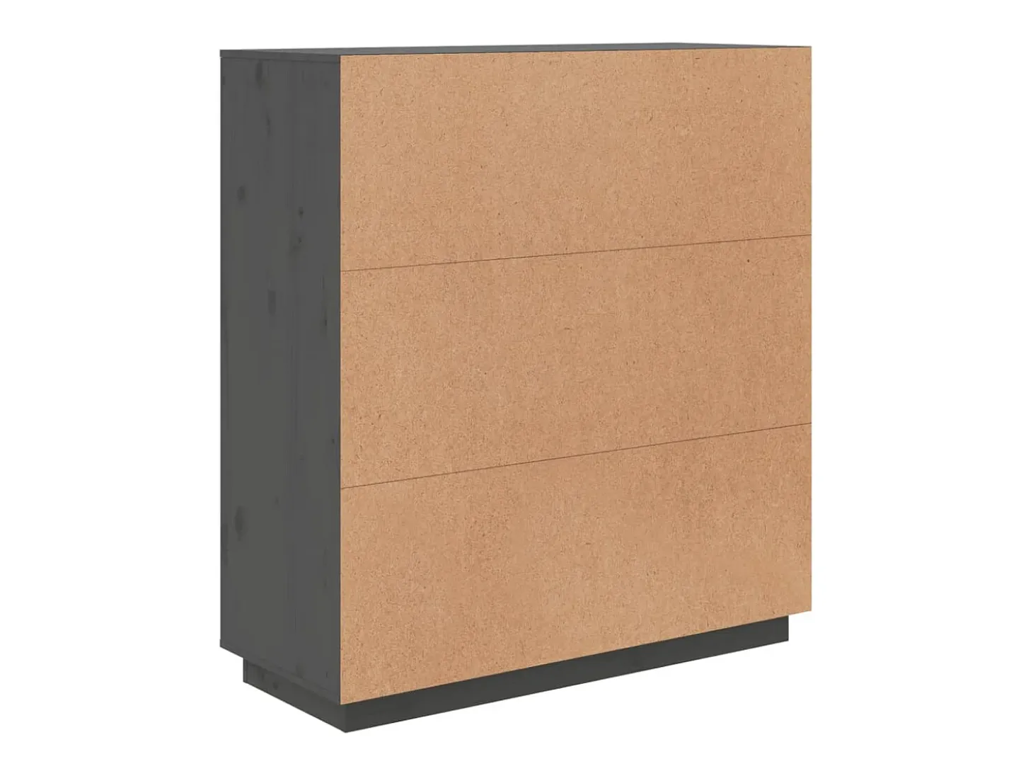 Aparador alto Gris 100x40x108,5 cm Madera maciza de pino