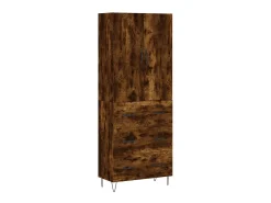 Aparador alto madera contrachapada roble ahumado 69,5x34x180 cm ES73890