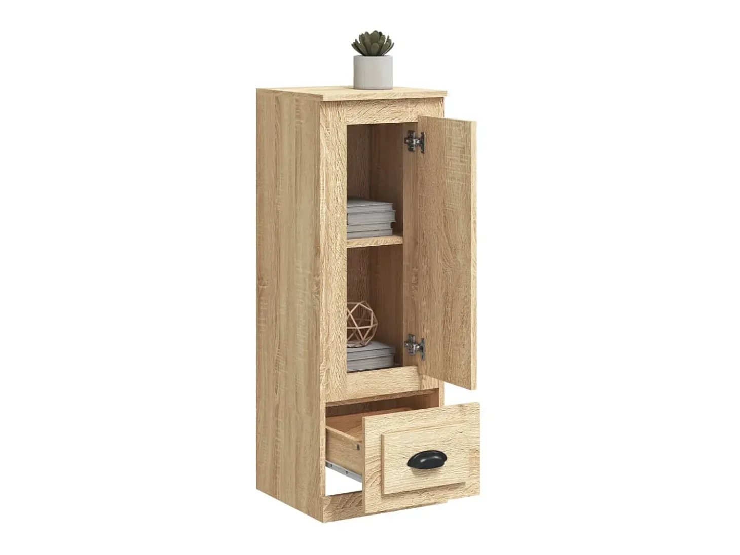 Aparador alto madera contrachapada roble Sonoma 36x35,5x103,5cm ES60076