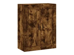 Aparador alto madera contrachapada roble ahumado 69,5x34x180 cm ES13274