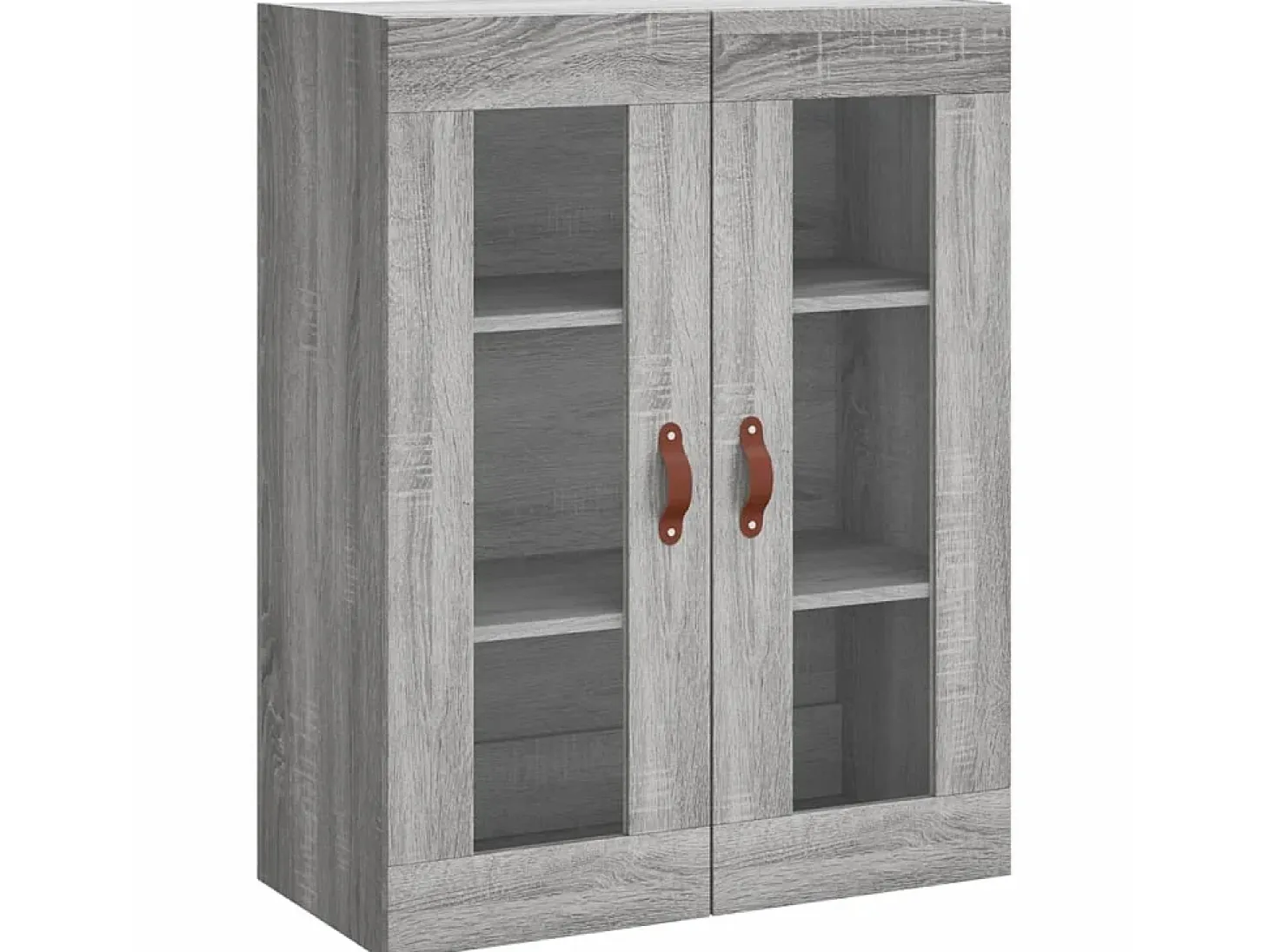 Aparador alto madera contrachapada gris sonoma 69,5x34x180 cm ES17326