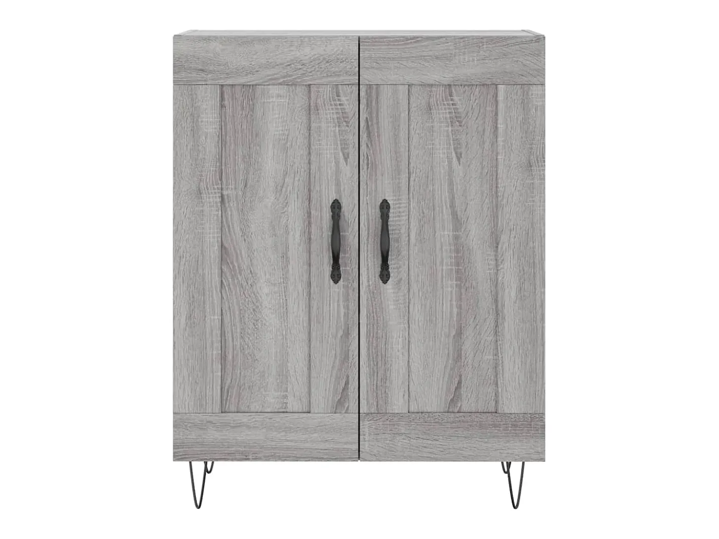 Aparador alto madera contrachapada gris sonoma 69,5x34x180 cm