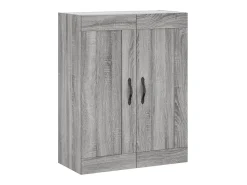 Aparador alto madera contrachapada gris sonoma 69,5x34x180 cm