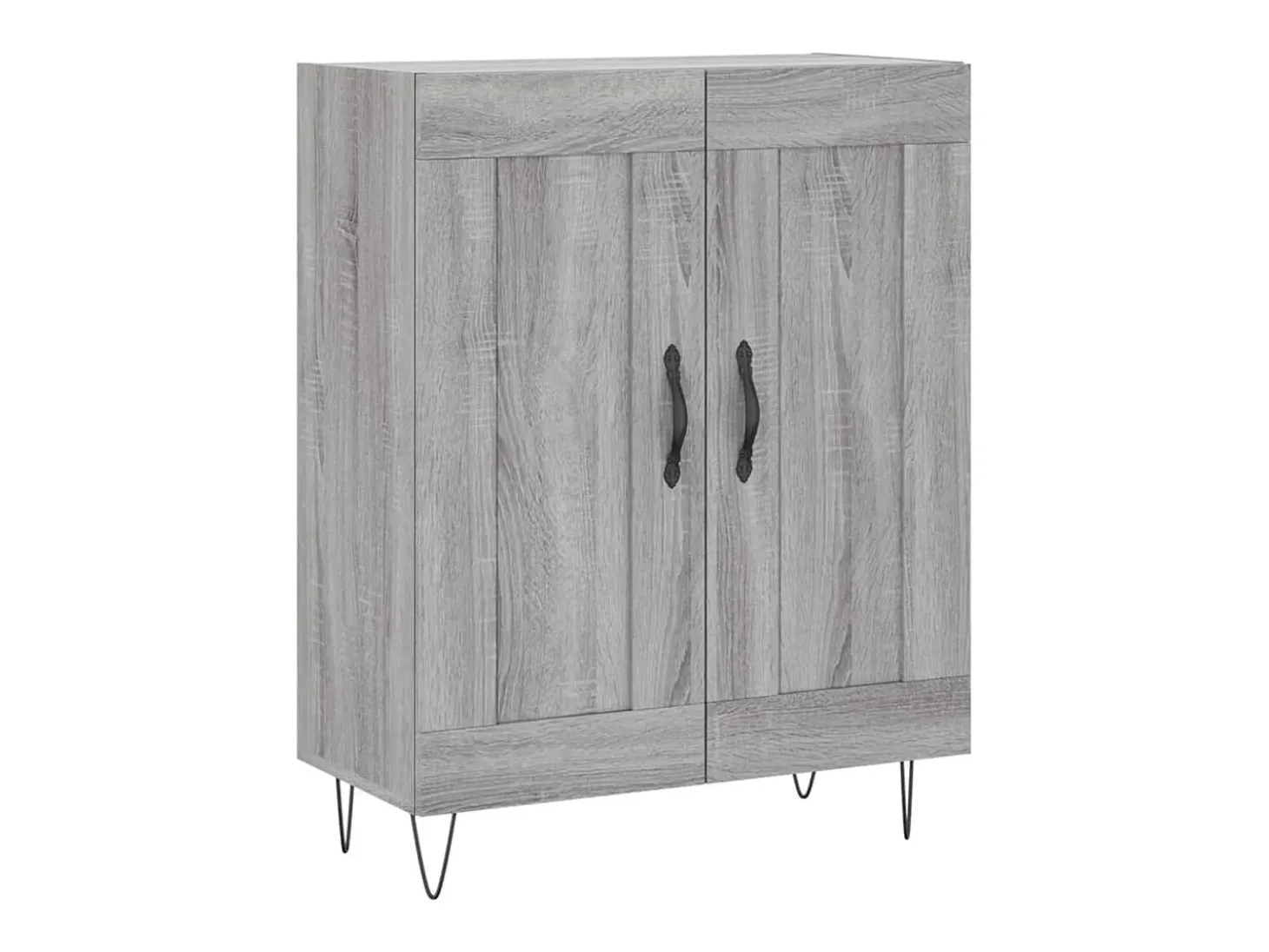 Aparador alto madera contrachapada gris sonoma 69,5x34x180 cm