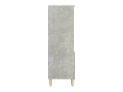 Aparador alto madera contrachapada gris hormigón 40x36x110 cm ES54305