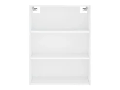 Aparador alto madera contrachapada blanco 69,5x34x180 cm