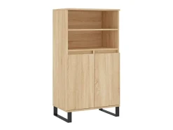Aparador alto madera contrachapada color roble 60x36x110 cm ES79752