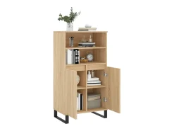 Aparador alto madera contrachapada color roble 60x36x110 cm ES79752