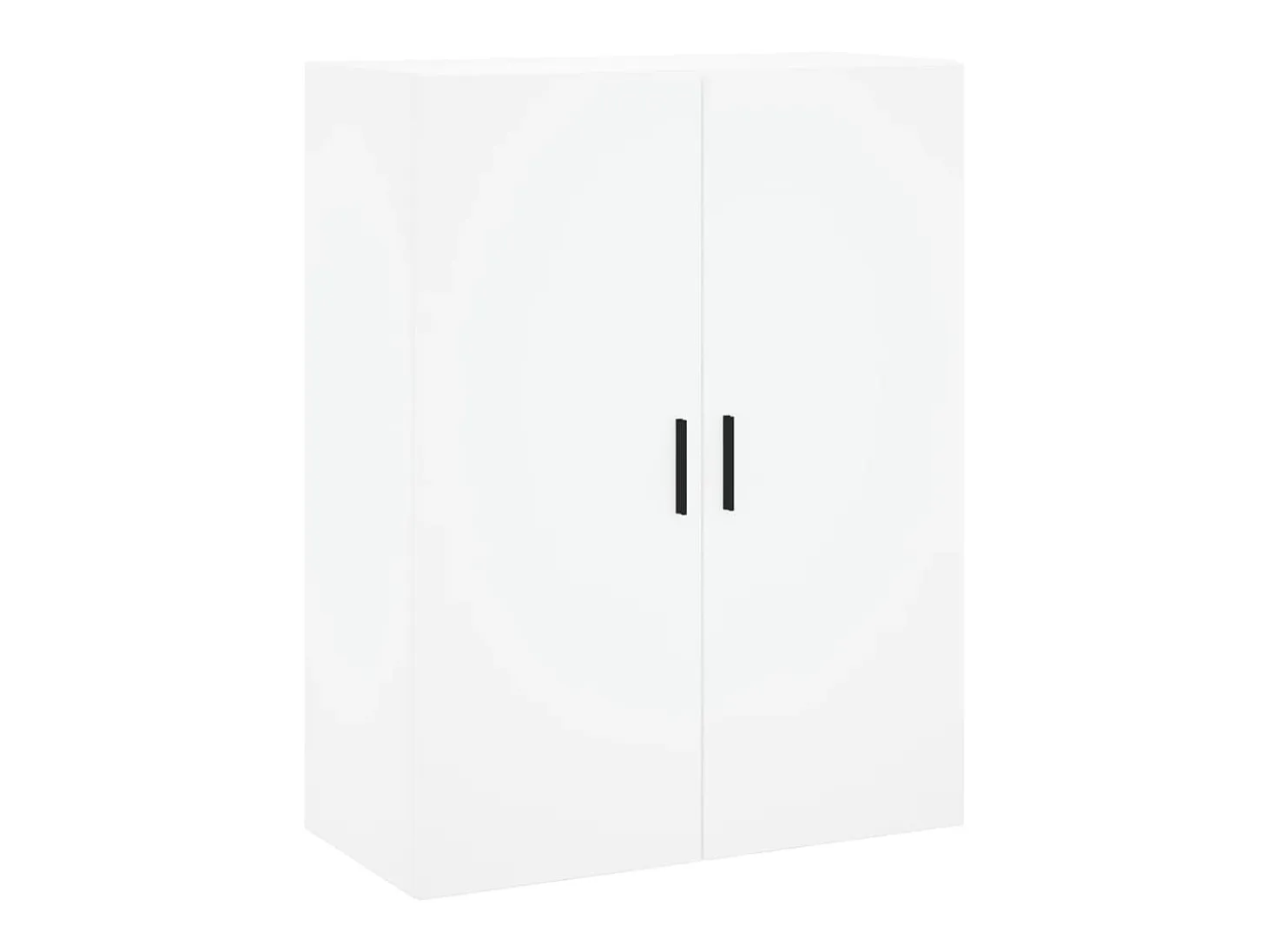 Aparador alto madera contrachapada blanco 69,5x34x180 cm