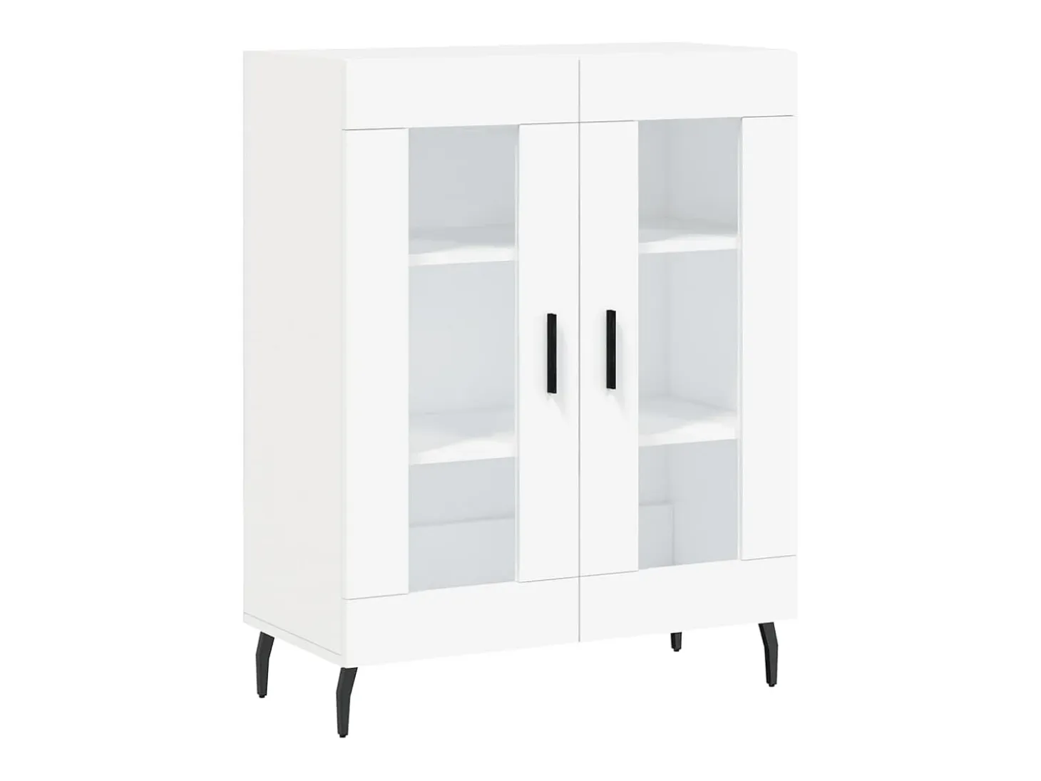 Aparador alto madera contrachapada blanco 69,5x34x180 cm