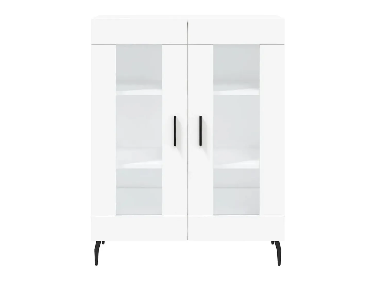 Aparador alto madera contrachapada blanco 69,5x34x180 cm