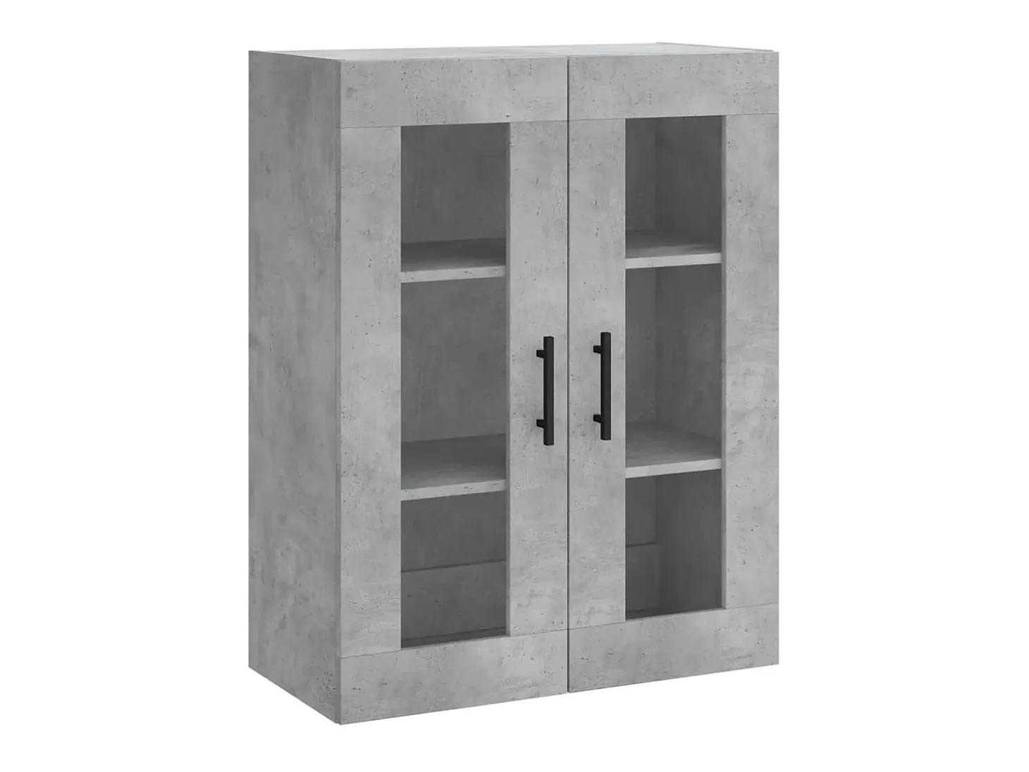 Aparador alto madera contrachapada gris hormigón 69,5x34x180 cm ES93763
