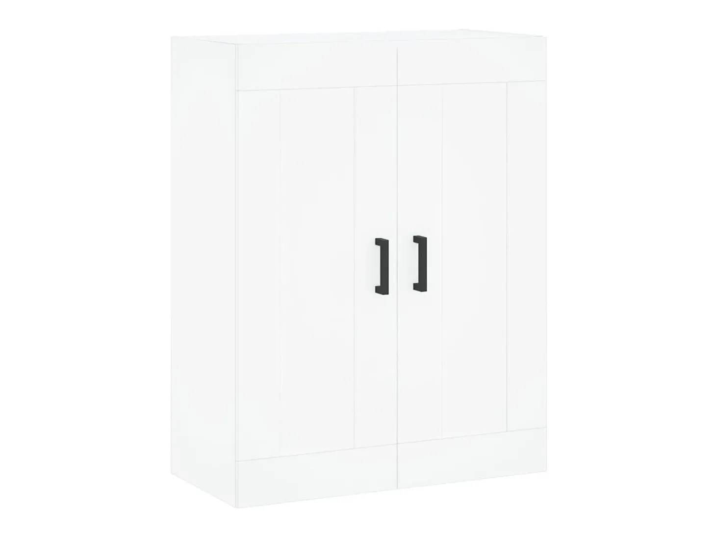 Aparador alto madera contrachapada blanco 69,5x34x180 cm ES77891