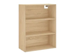 Aparador alto madera contrachapada color roble 69,5x34x180 cm ES43356