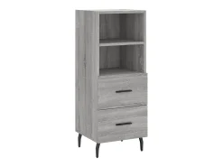Aparador alto madera contrachapada gris Sonoma 34,5x34x180 cm ES38078