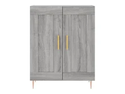 Aparador alto madera contrachapada gris sonoma 69,5x34x180 cm