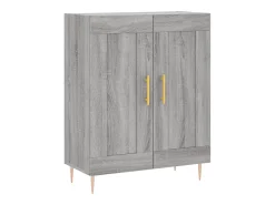 Aparador alto madera contrachapada gris sonoma 69,5x34x180 cm