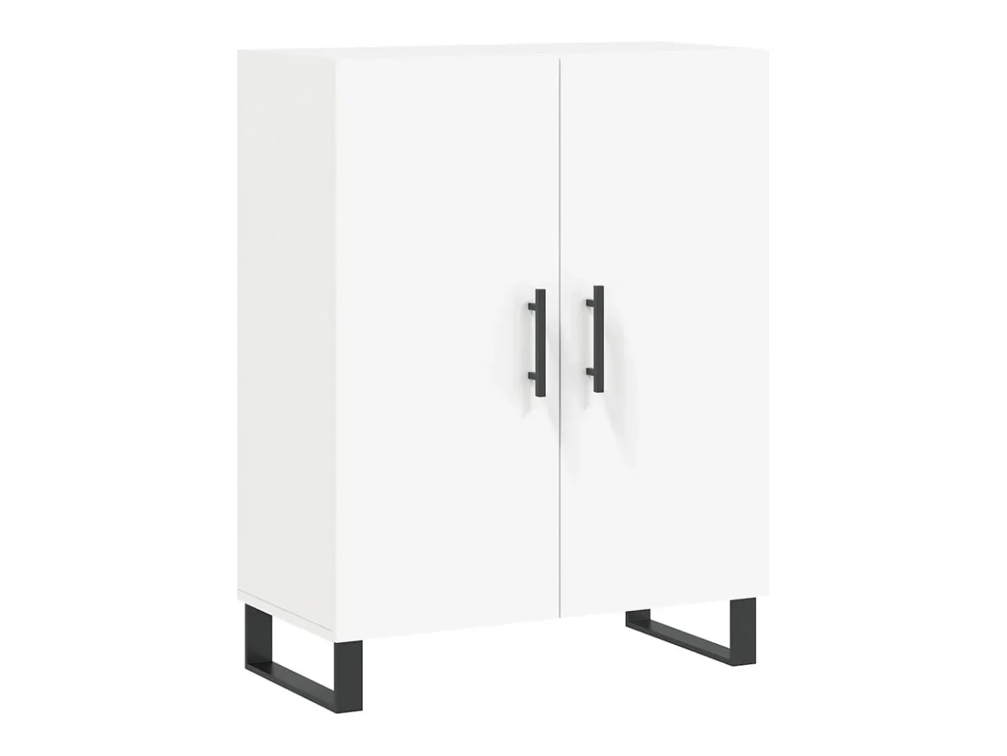 Aparador alto madera contrachapada blanco 69,5x34x180 cm