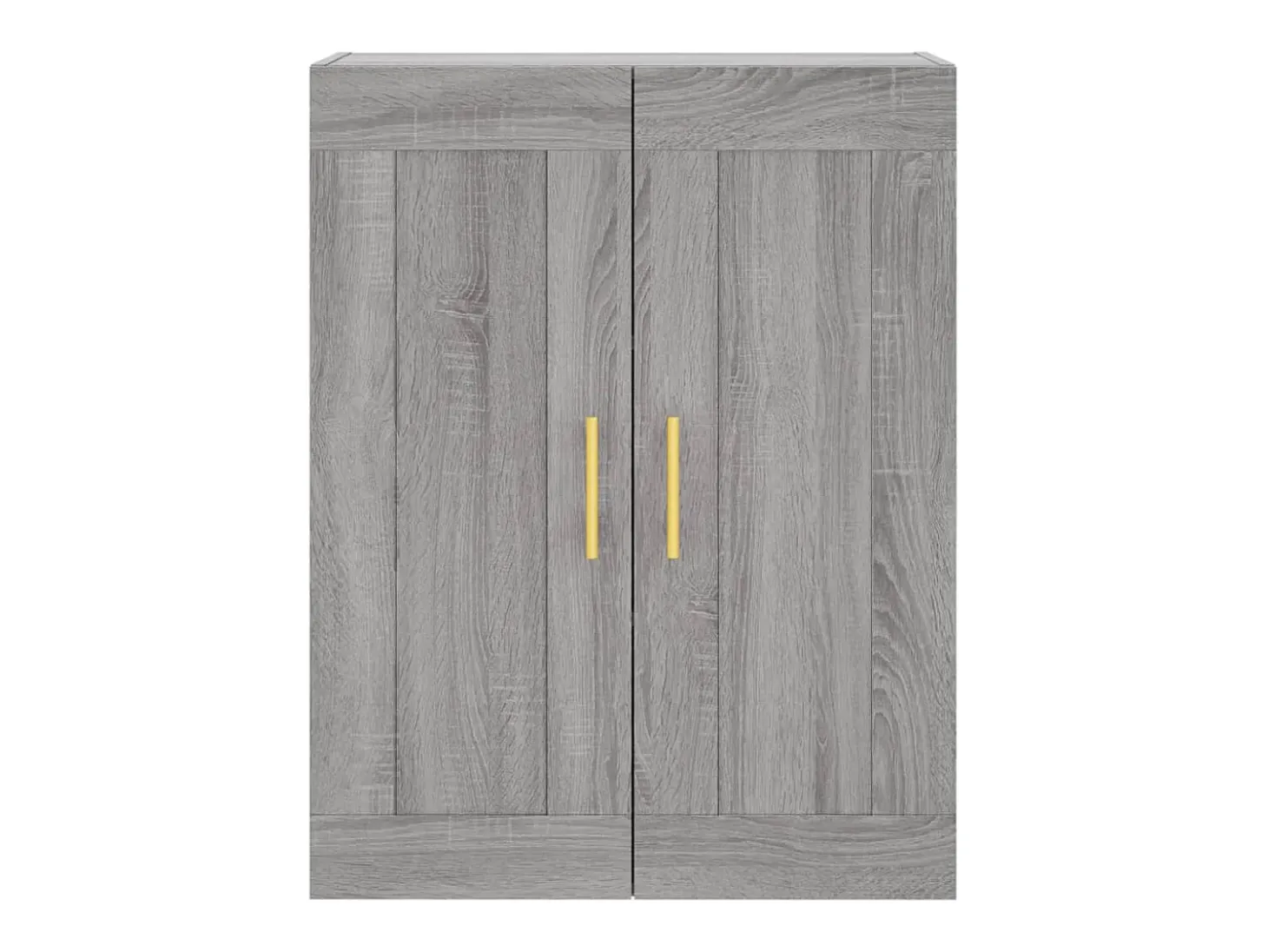 Aparador alto madera contrachapada gris sonoma 69,5x34x180 cm