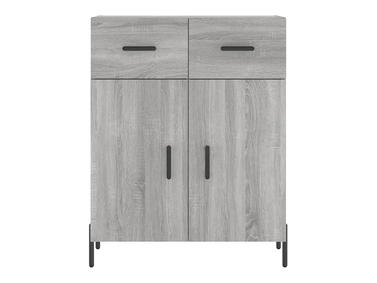 Aparador alto madera contrachapada gris sonoma 69,5x34x180 cm