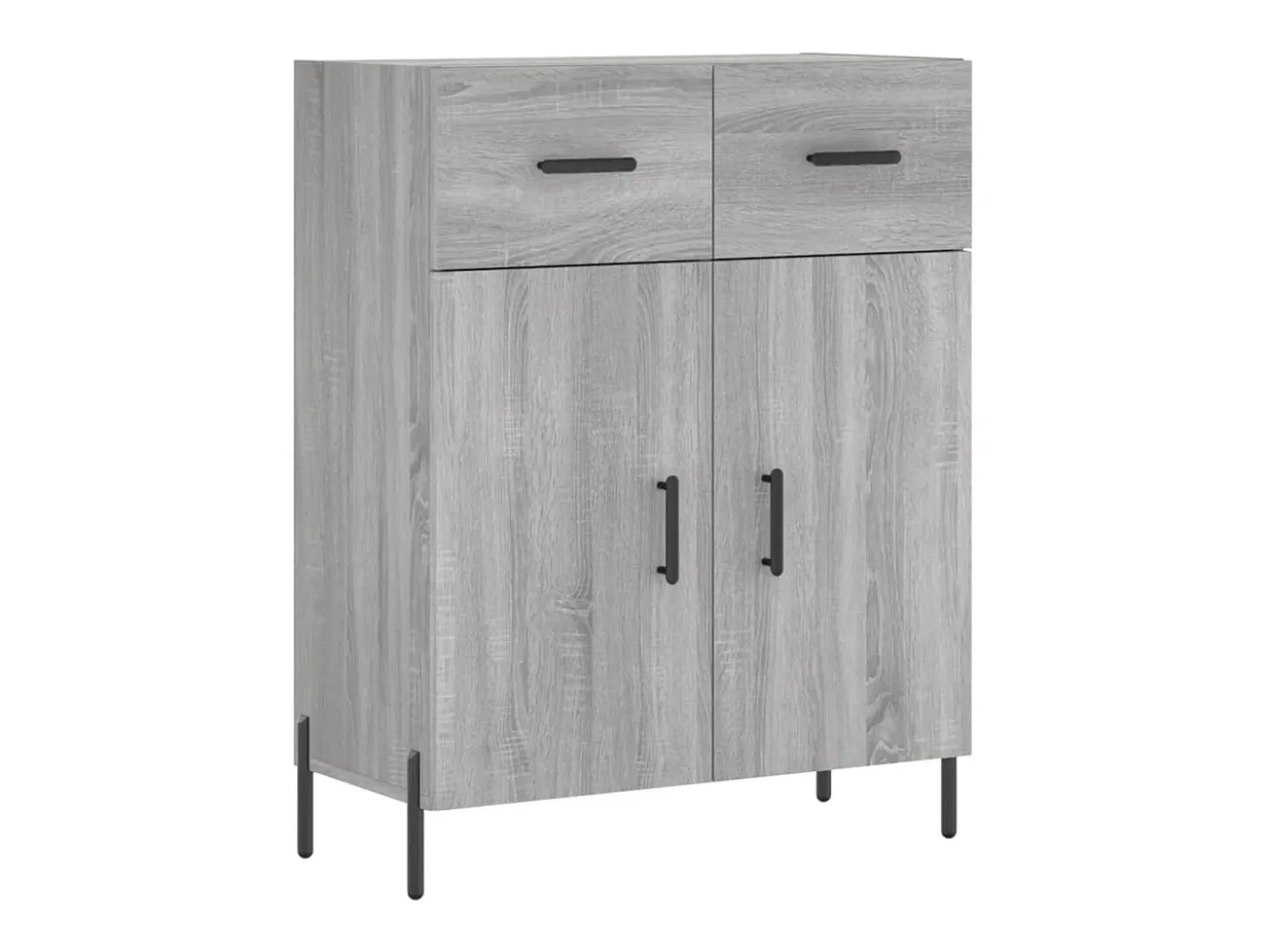 Aparador alto madera contrachapada gris sonoma 69,5x34x180 cm