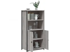 Aparador alto madera contrachapada Sonoma gris 62x36x121,5 cm ES48101