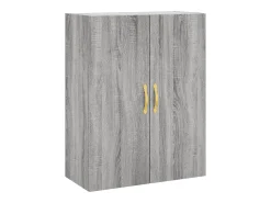 Aparador alto madera contrachapada gris sonoma 69,5x34x180 cm ES555222