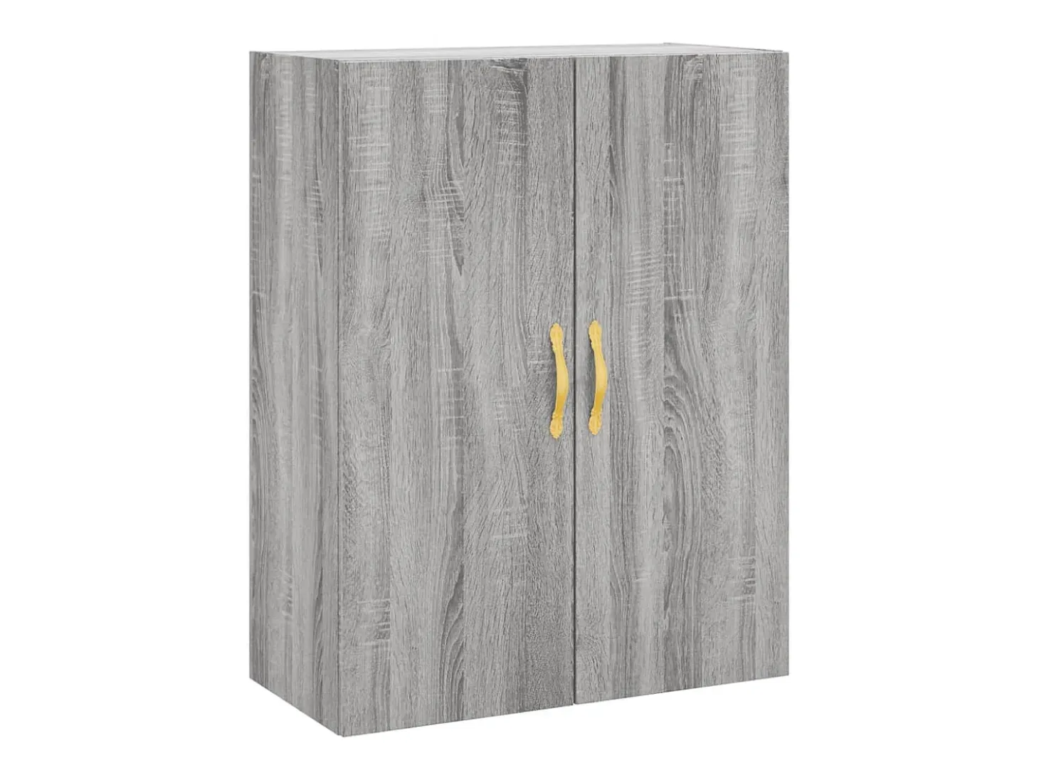 Aparador alto madera contrachapada gris sonoma 69,5x34x180 cm ES555222