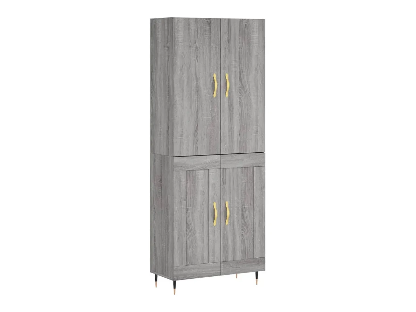 Aparador alto madera contrachapada gris sonoma 69,5x34x180 cm ES555222