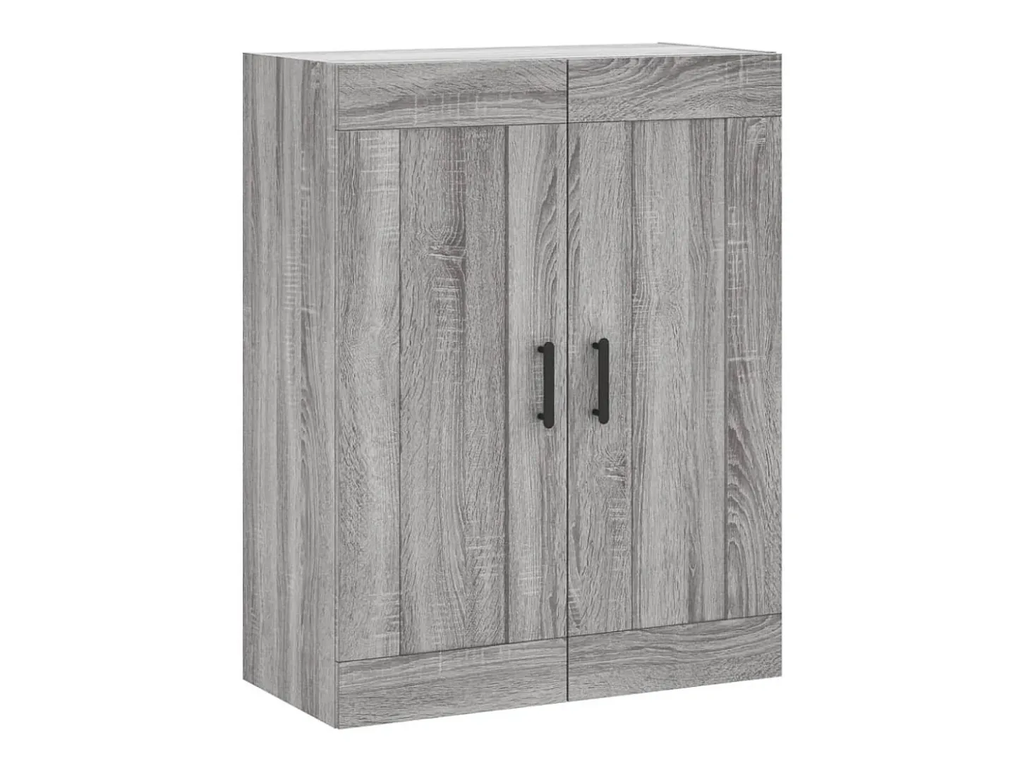 Aparador alto madera contrachapada gris sonoma 69,5x34x180 cm ES89989